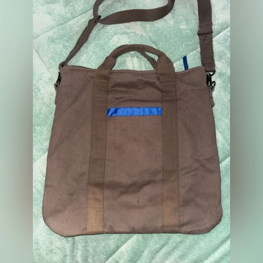 Armani Exchange Brown Messenger Bag with Blue Detail